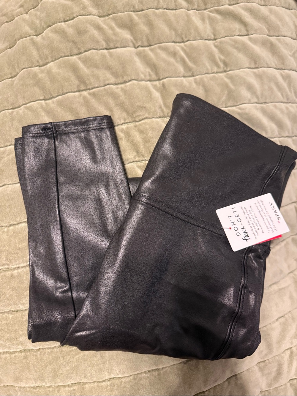 SPANX Faux Leather Black Jeggings